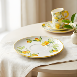 Lemon Pattern Porcelain Plate Large